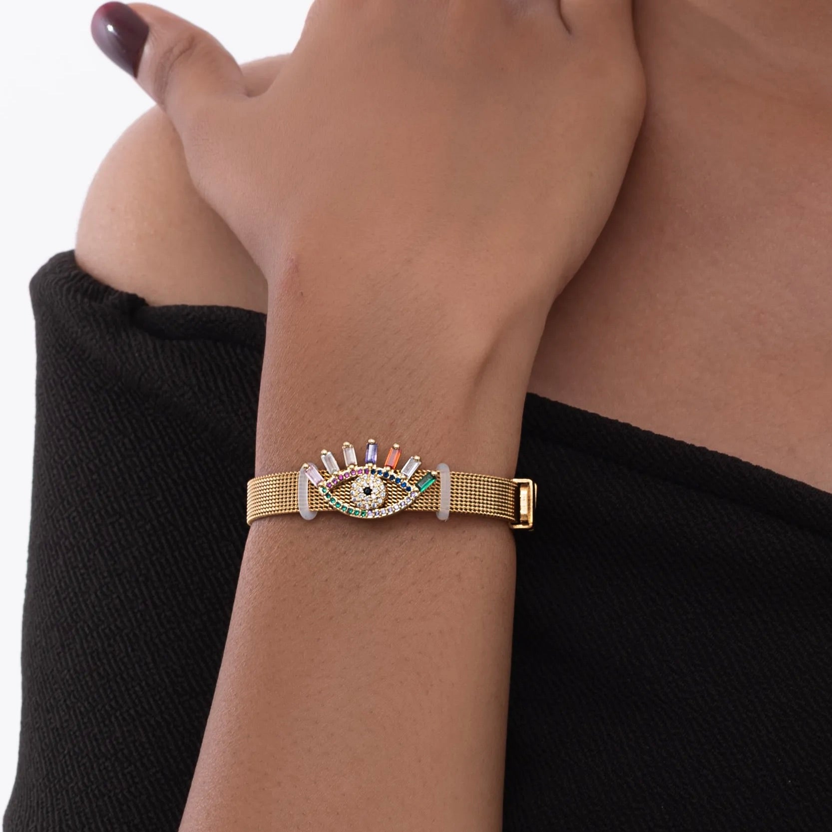 Aura Evil eye watch belt